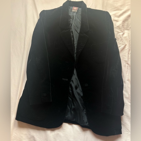 90s Anne Klein velvet blazer with shoulder pads worn one time - Picture 1 of 4